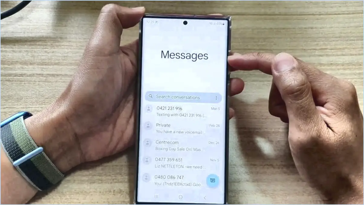 Comment archiver les messages sur android?