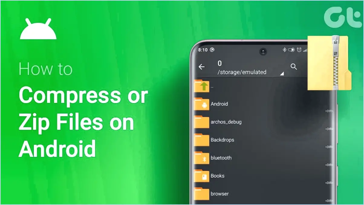 Comment compresser et décompresser des fichiers sur Android?