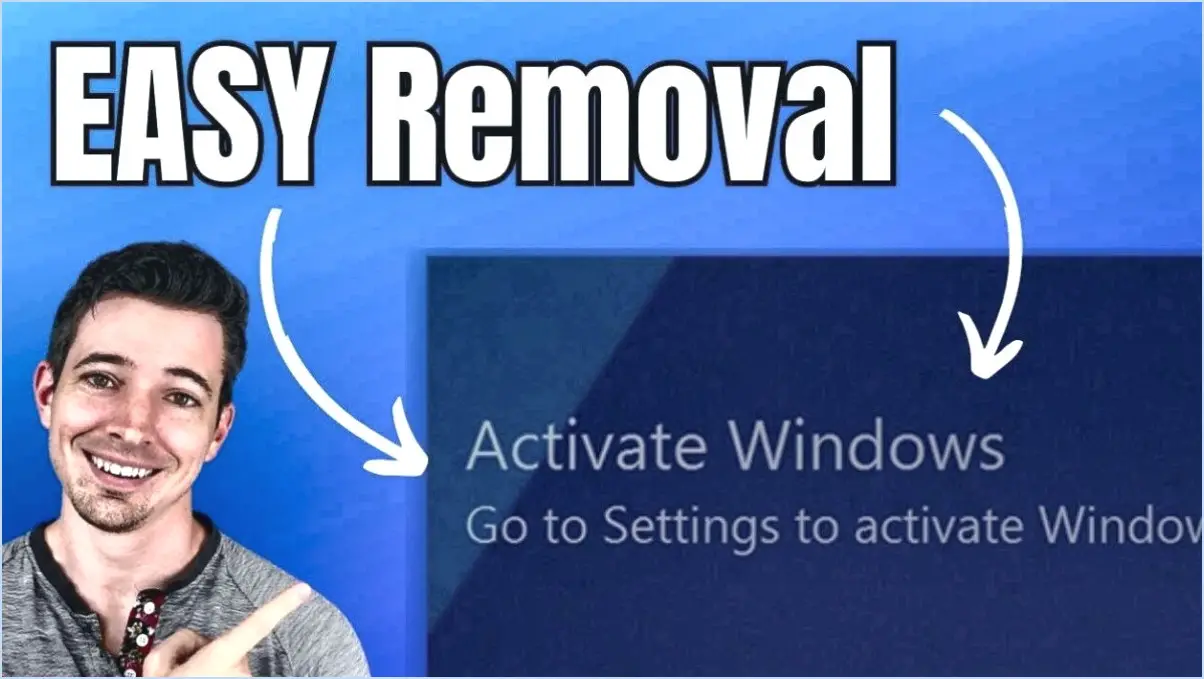 Comment désactiver l'activation de Windows? Aller dans les paramètres pour activer Windows?