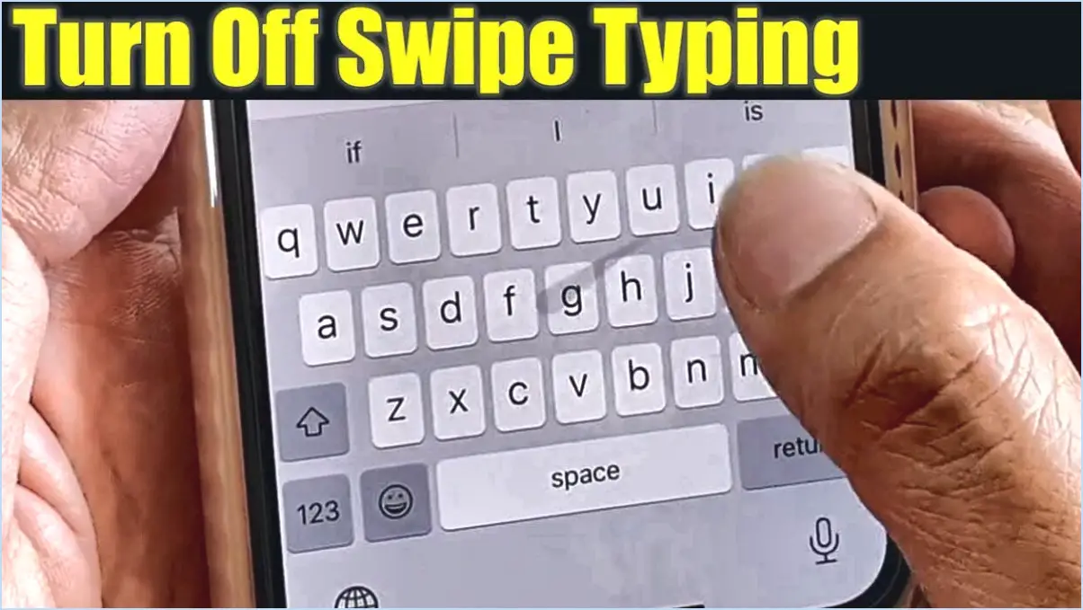 Comment désactiver le clavier coulissant sur l'iphone?