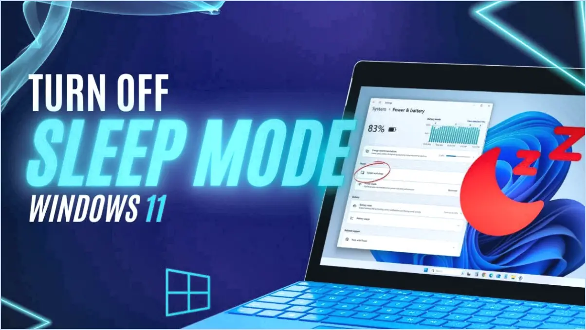 Comment désactiver le mode veille de Windows 8?