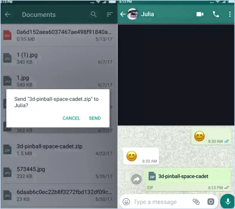 Comment envoyer un message whatsapp à gmail?