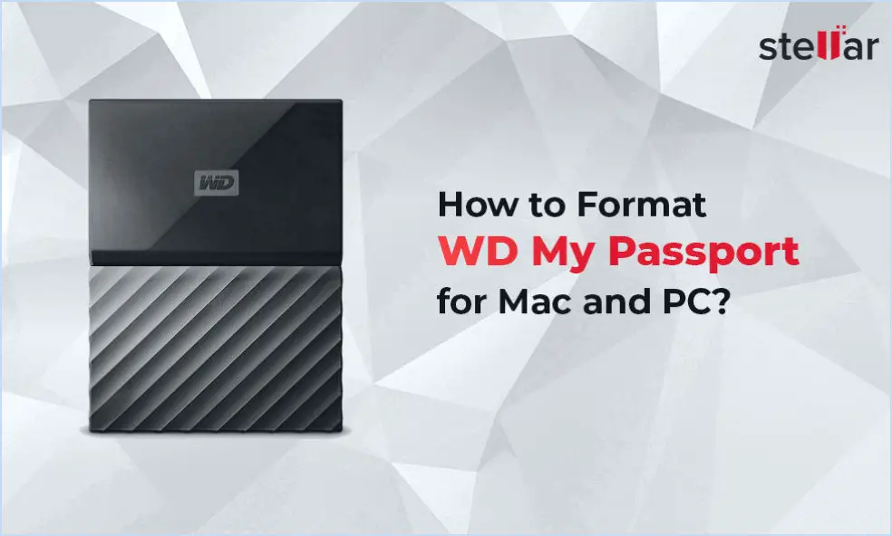 Comment formater mon passeport pour windows 10?