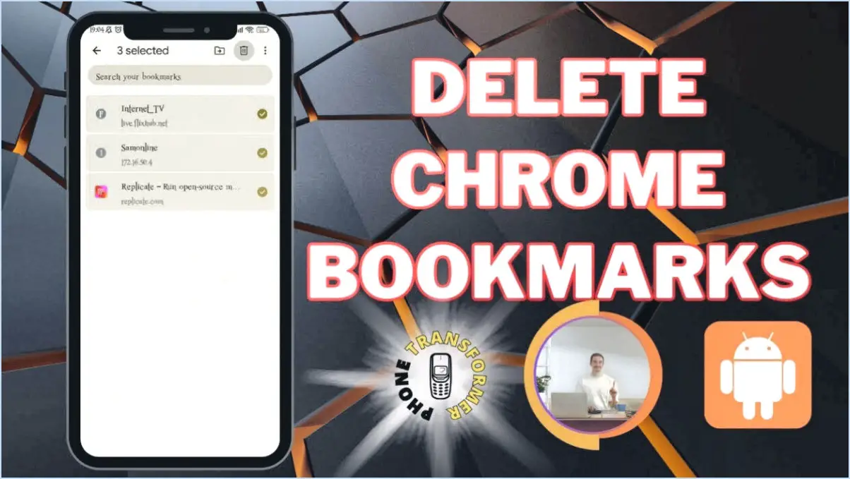 Comment gérer les signets dans chrome android?