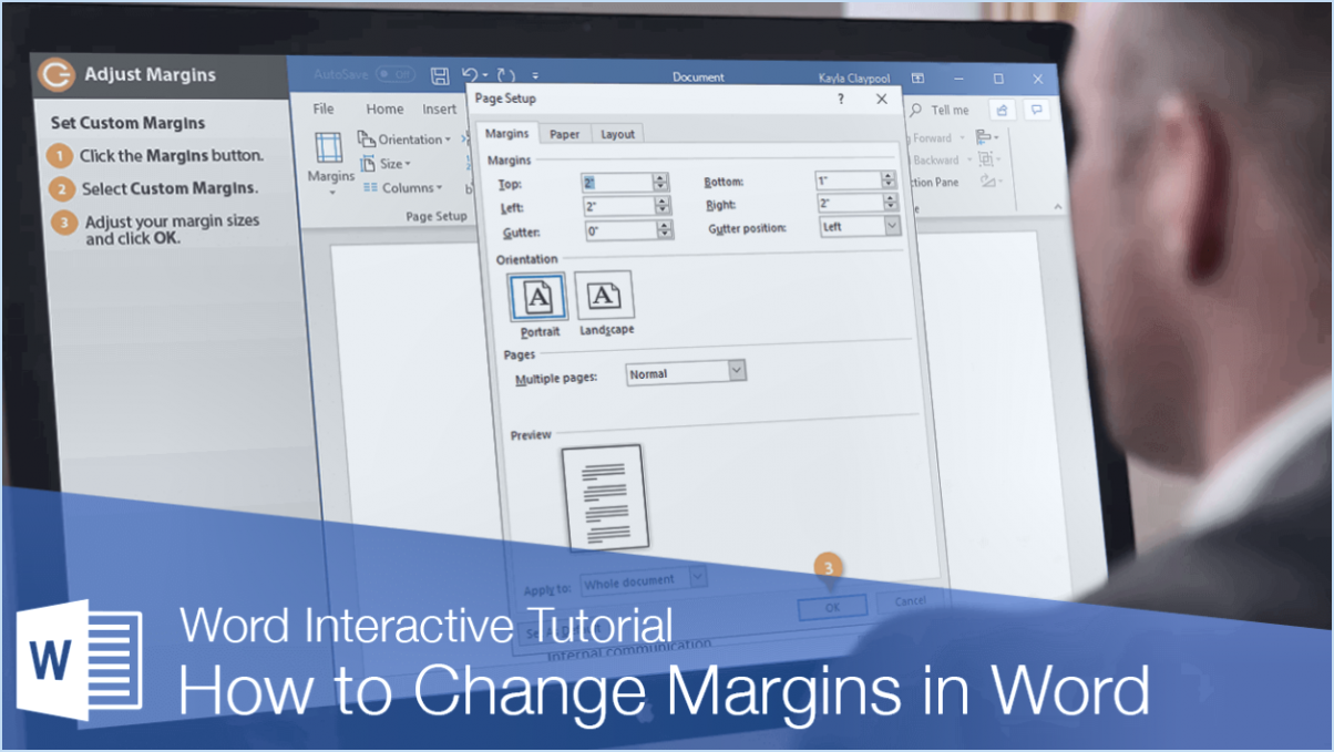 Comment modifier les marges dans word?