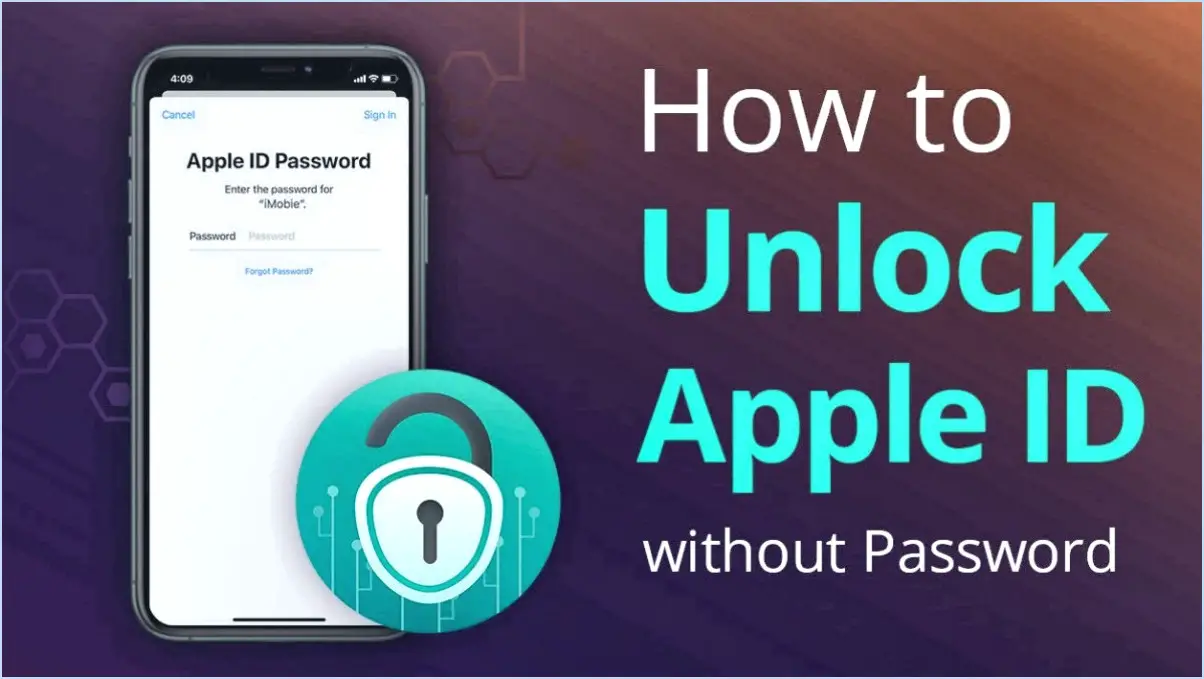 Comment puis-je déverrouiller mon compte Apple ID?