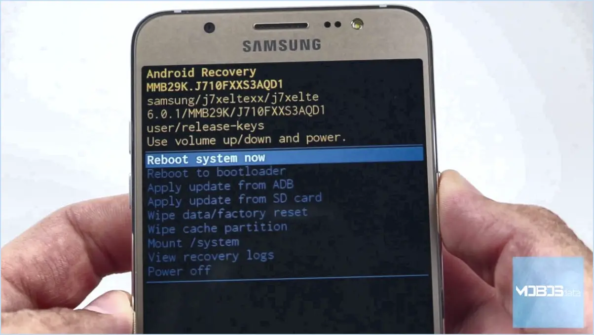 Comment réinitialiser un Samsung Galaxy J7?