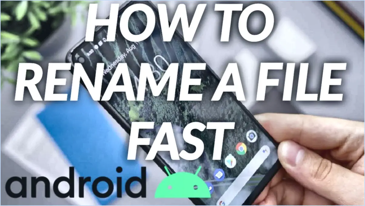 Comment renommer un fichier sur android?
