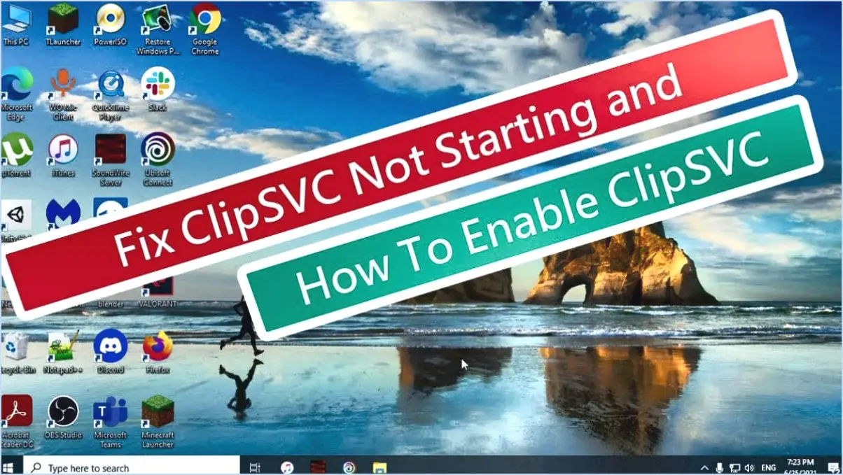 Comment réparer l'erreur clipsvc qui ne démarre pas dans Windows 10?