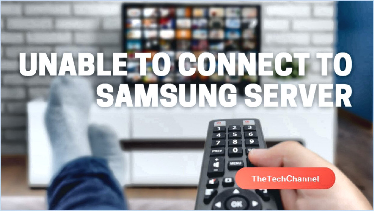 Comment se connecter au serveur samsung sur smart tv?