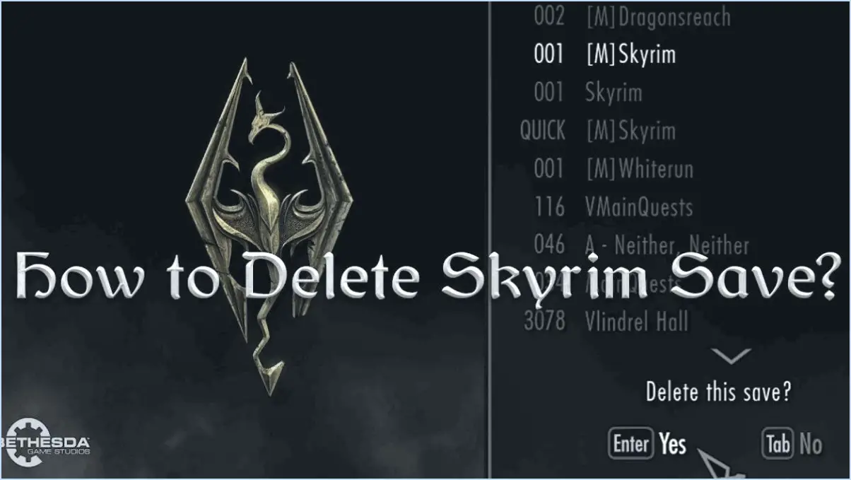 Comment supprimer complètement skyrim?