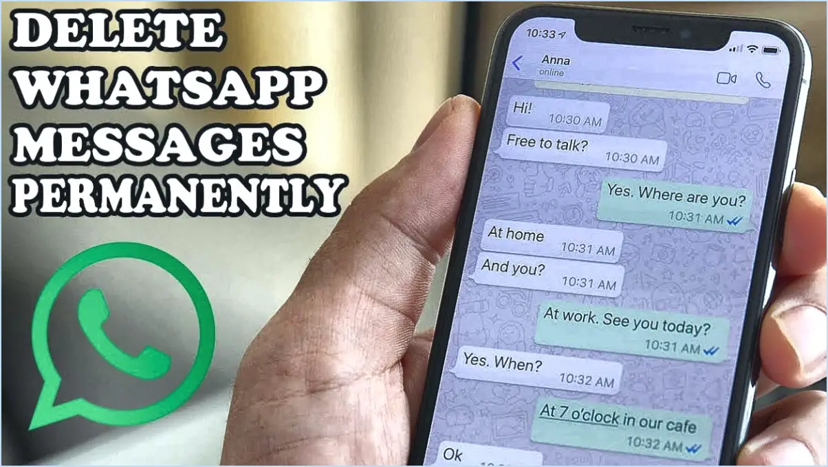 Comment supprimer définitivement les messages whatsapp sur iphone?