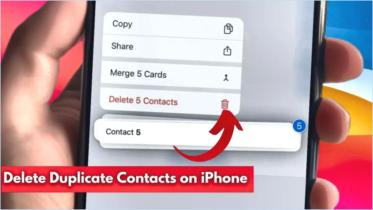 Comment supprimer les contacts en double sur iPhone?