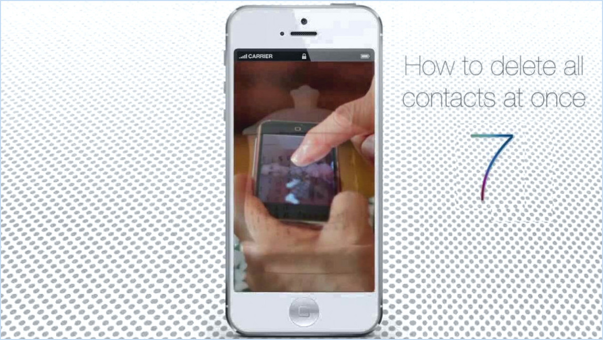 Comment supprimer tous les contacts d'un iPhone sans iCloud?