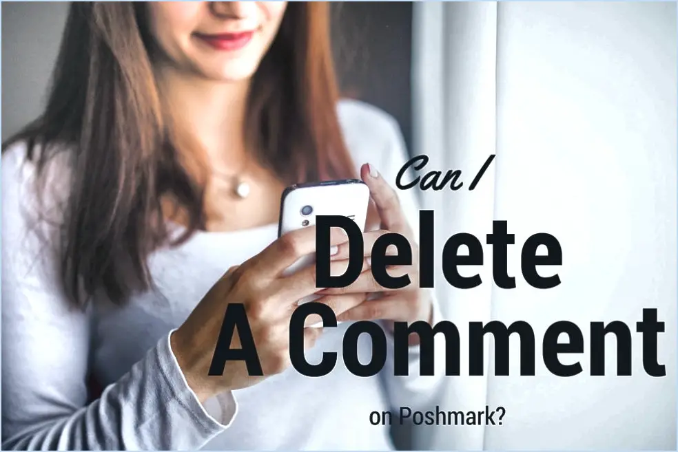 Comment supprimer un commentaire sur poshmark?