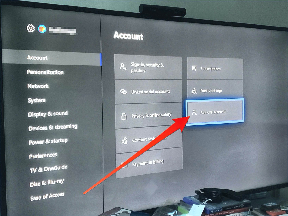 Comment supprimer un profil de la Xbox 1 vers la Xbox 360?