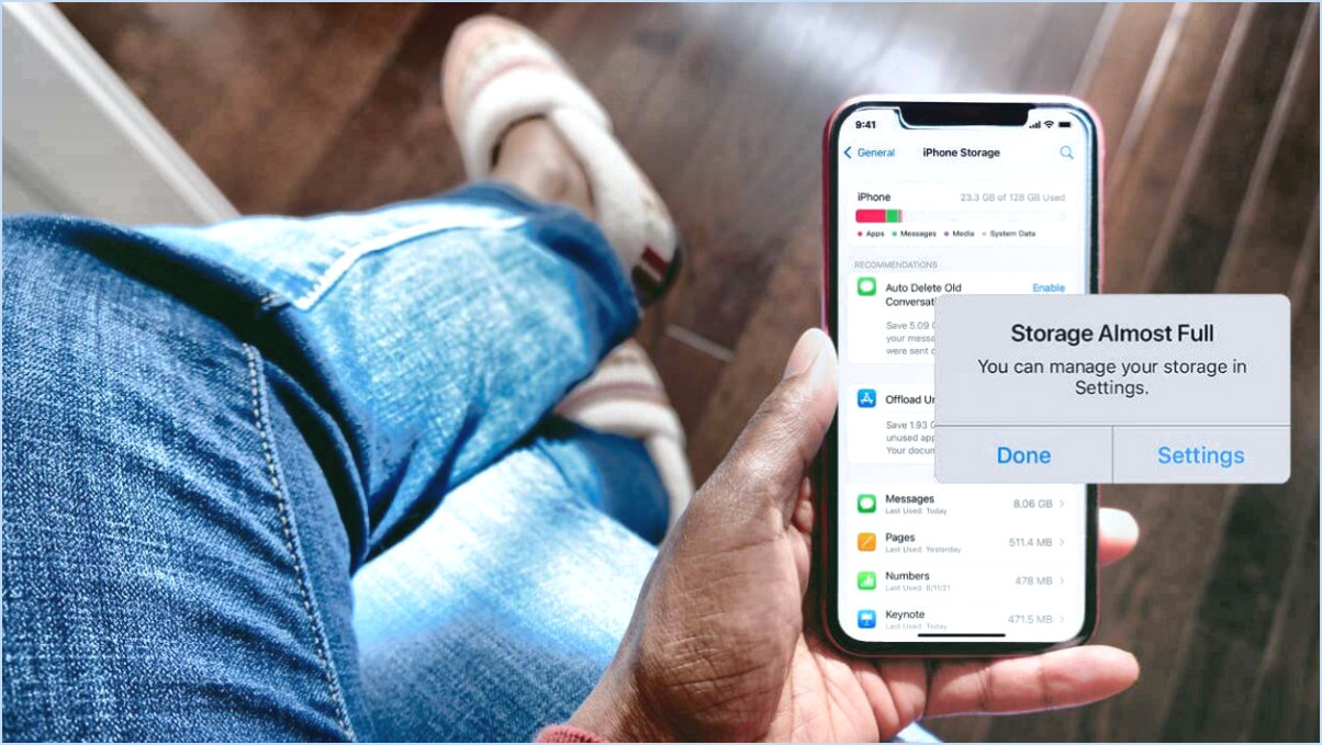 Comment télécharger plus d'espace de stockage sur l'iphone?