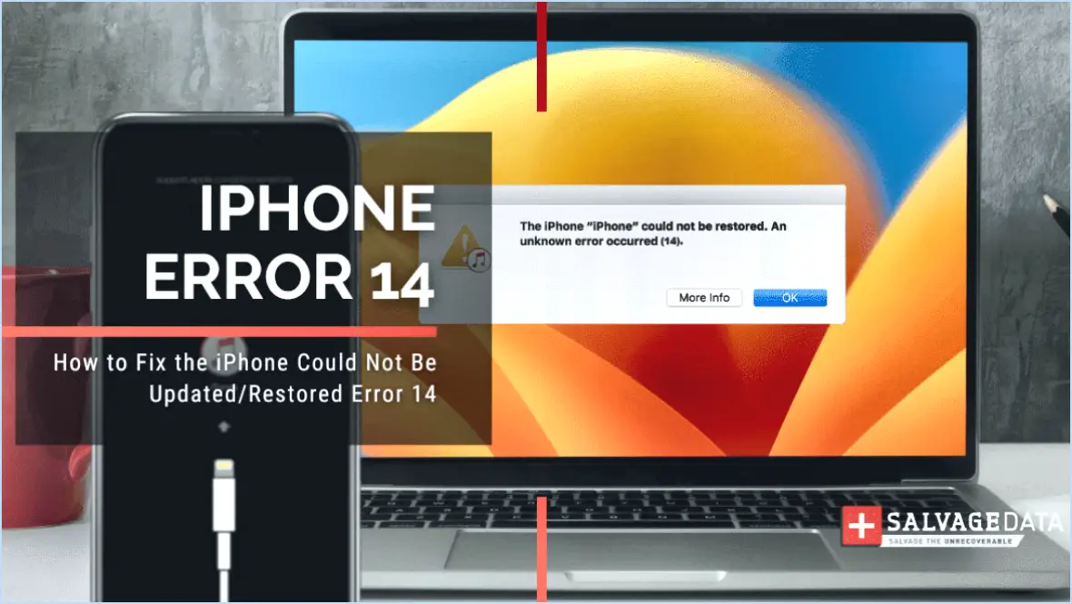 Erreur 14 de l'iphone?