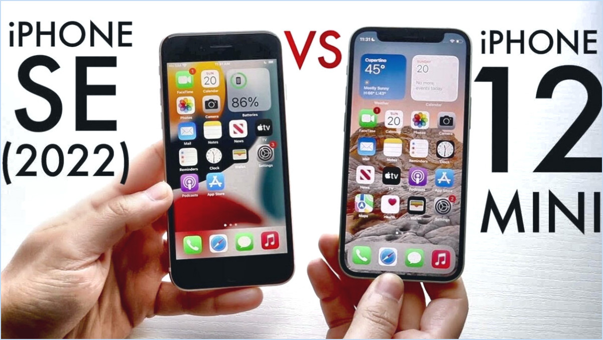 Iphone se 2022 vs iphone 12 mini lequel est le meilleur à acheter?