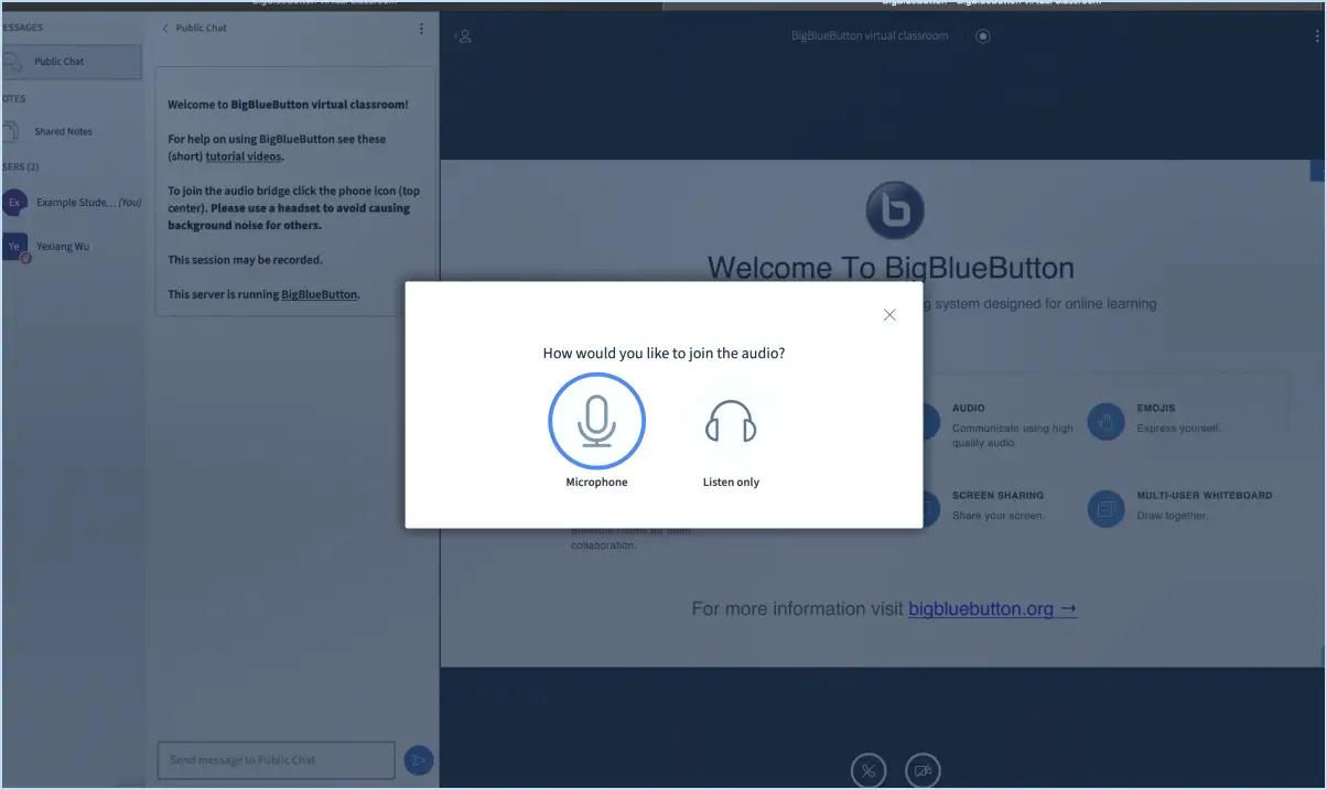 Qu'est-ce que bigbluebutton et comment l'utilisez-vous?