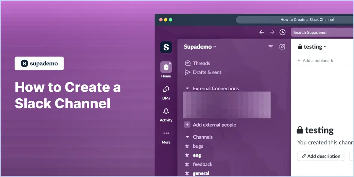 Slack : Comment créer un nouveau canal?