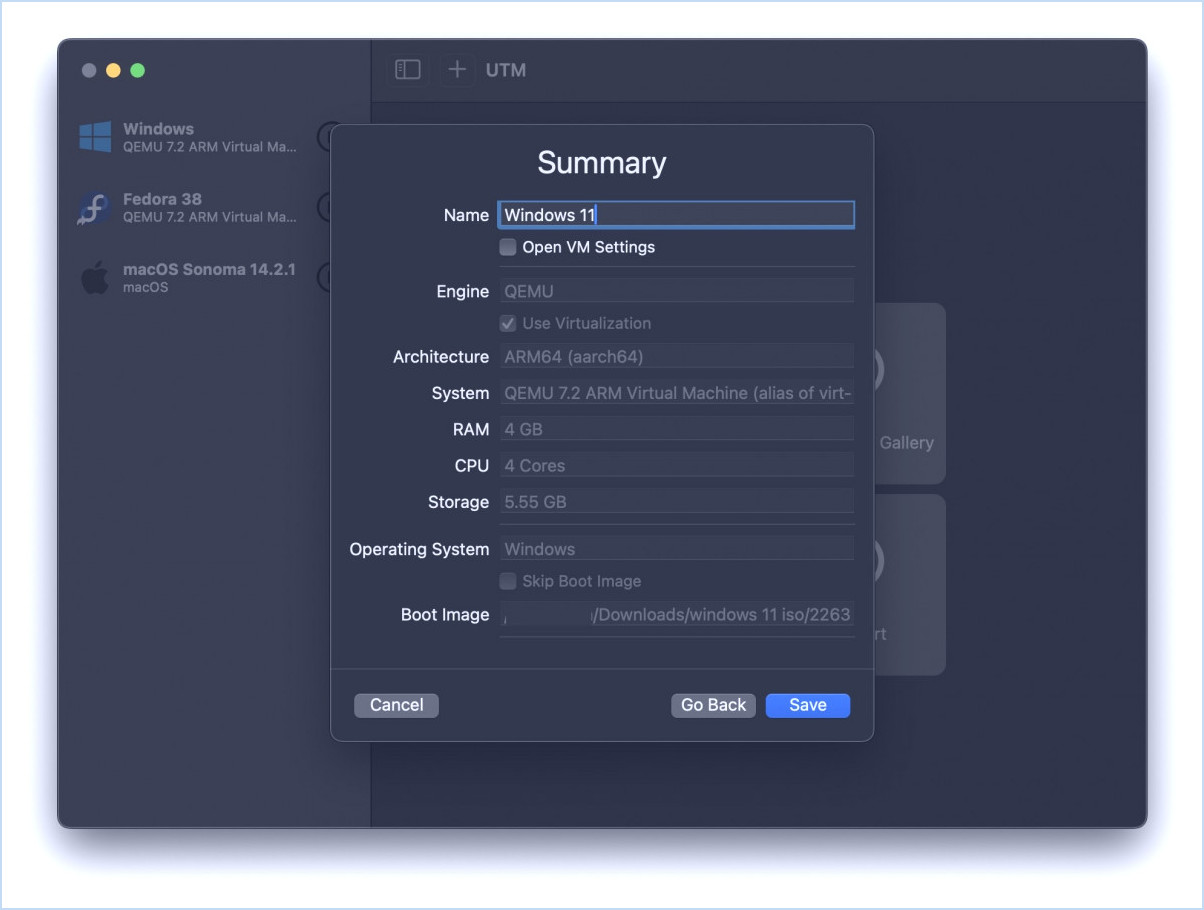 Comment installer Windows 11 sur Mac avec UTM