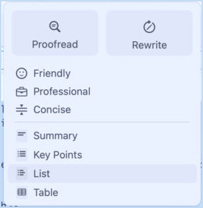 Les outils d'écriture vous aident à réécrire et à remettre