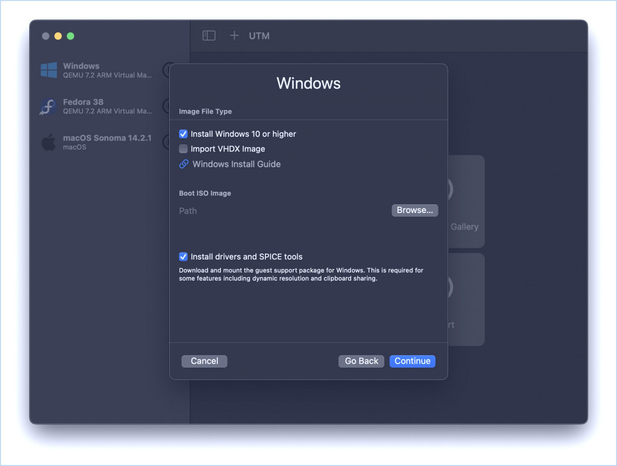 Comment installer Windows 11 sur Mac avec UTM