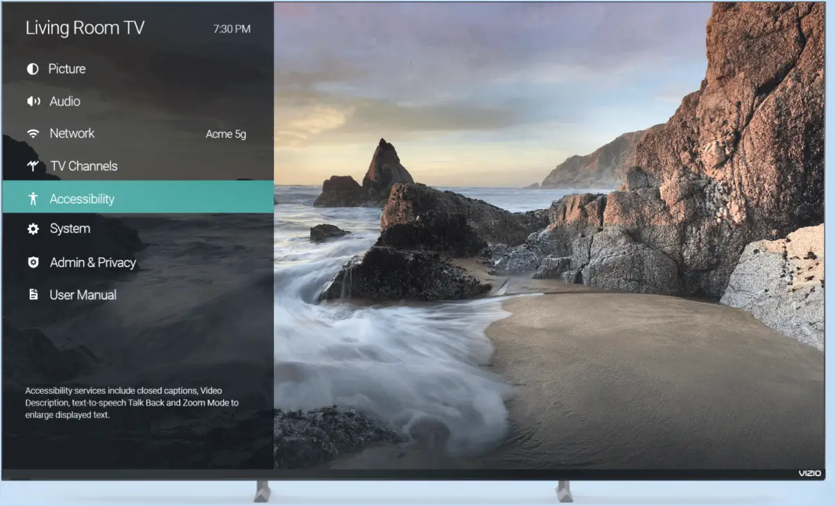 Comment activer les sous-titres sur votre tv vizio?