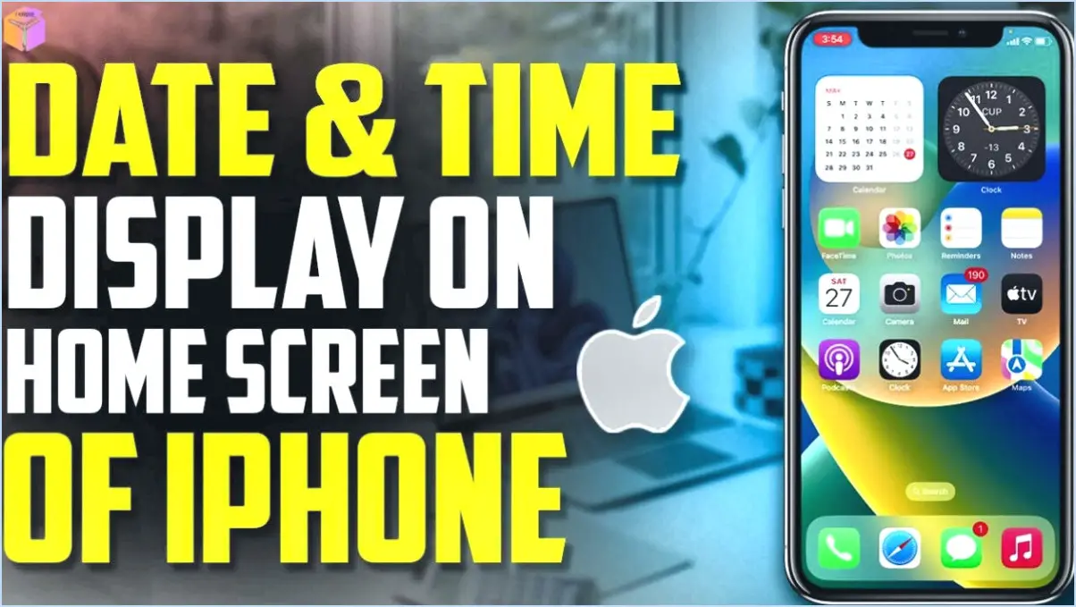 Comment afficher la date sur l'écran d'accueil de l'iphone?