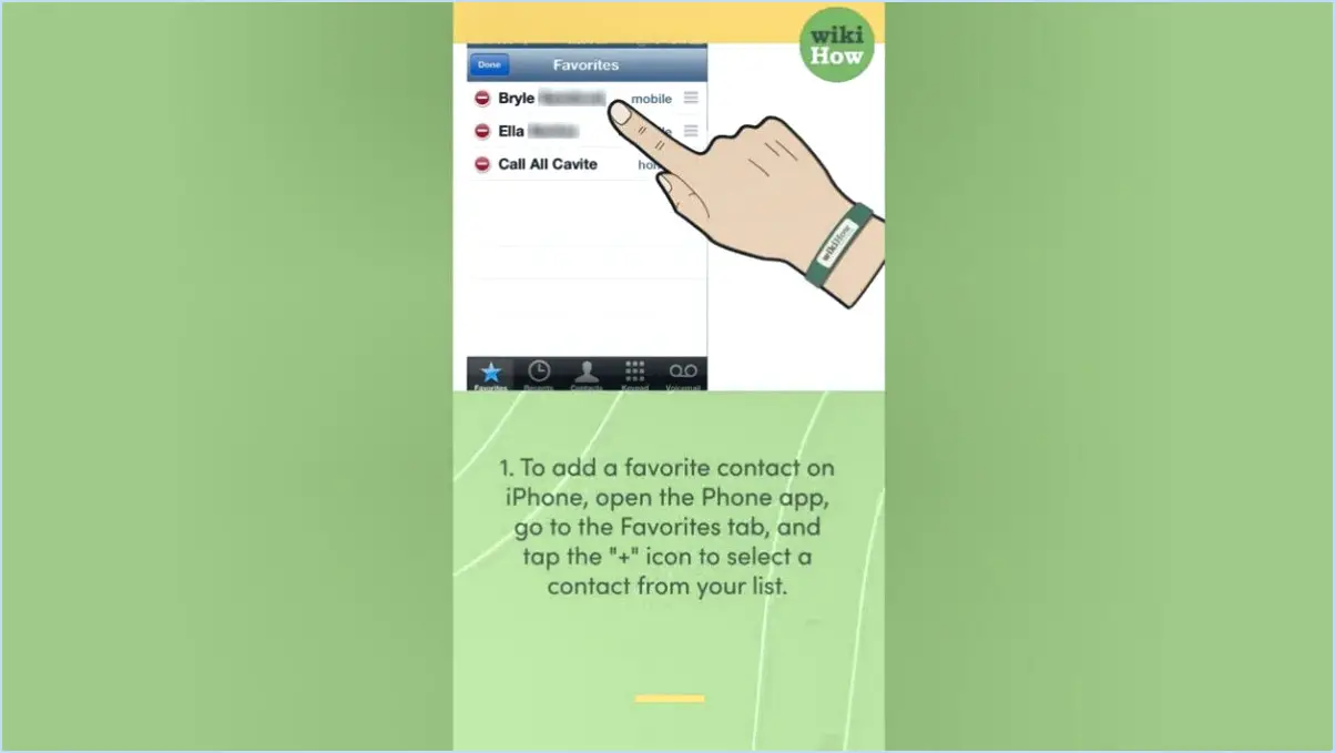 Comment ajouter une application aux favoris sur l'iphone?