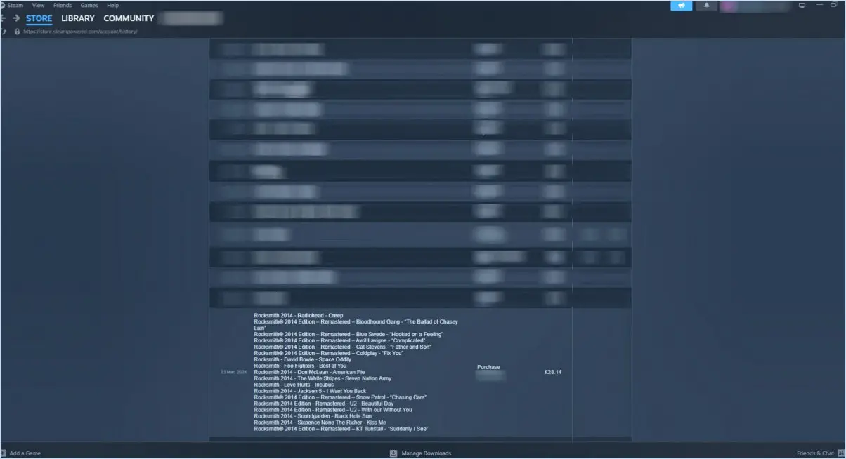 Comment consulter l'historique de vos achats sur steam?