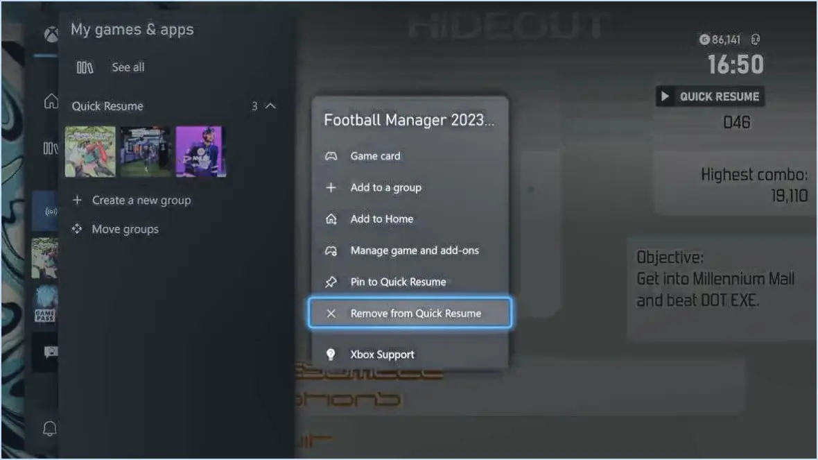 Comment désactiver la reprise rapide sur la xbox series x?