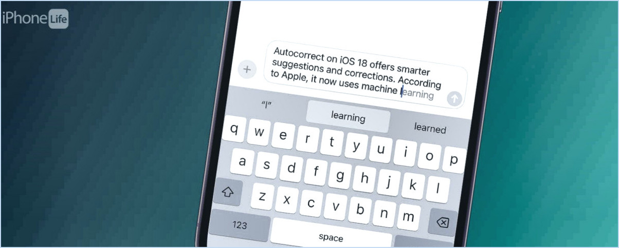 Comment faire de l'autocorrection sur l'iphone?