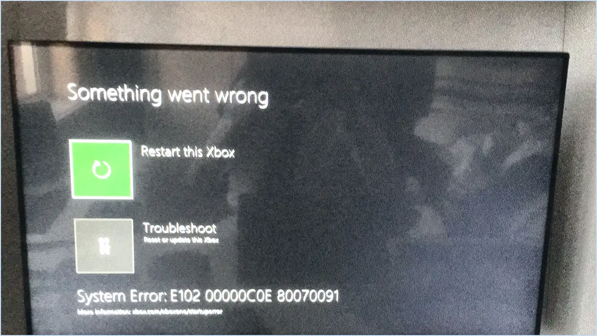 Comment faire pour réparer l'écran vert de la mort sur xbox one?