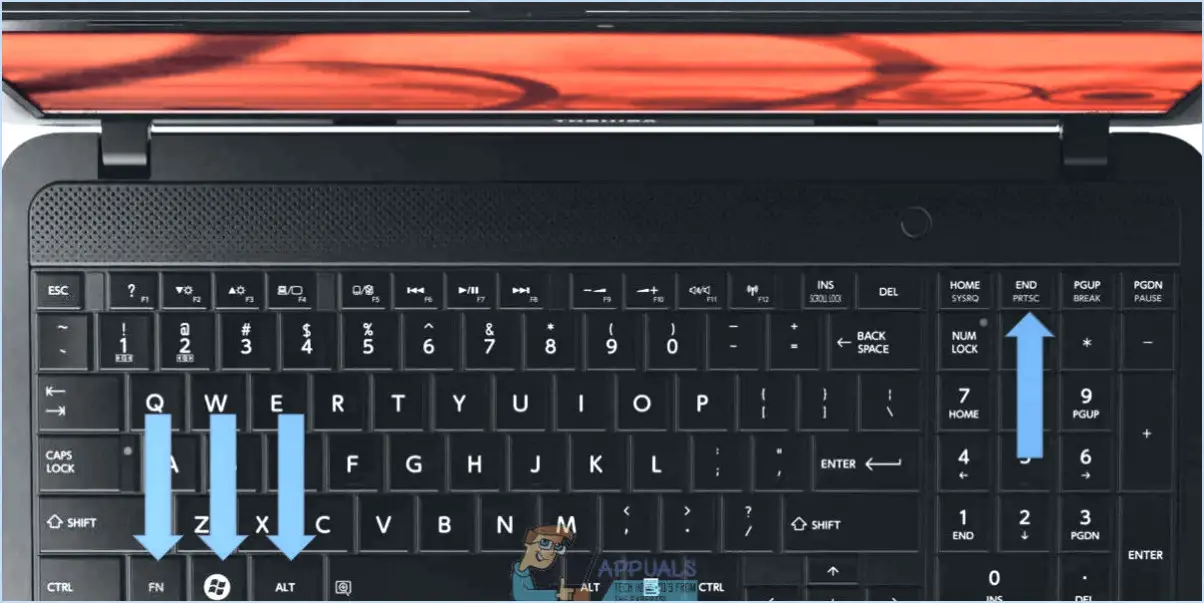 Comment faire une capture d'écran sur un ordinateur portable toshiba