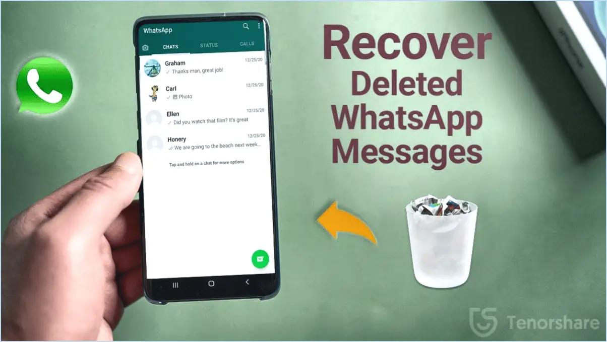 Comment récupérer les messages whatsapp supprimés sur windows phone?