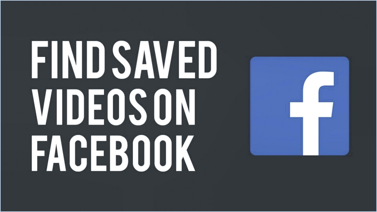 Comment retrouver les vidéos sauvegardées sur facebook sur iphone?