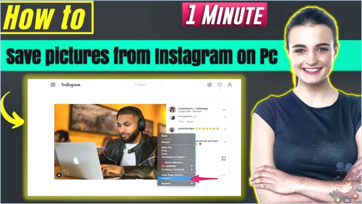 Comment sauvegarder les photos d'instagram sur l'ordinateur?