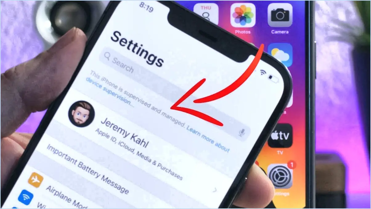 Comment supprimer la supervision de l'iphone?