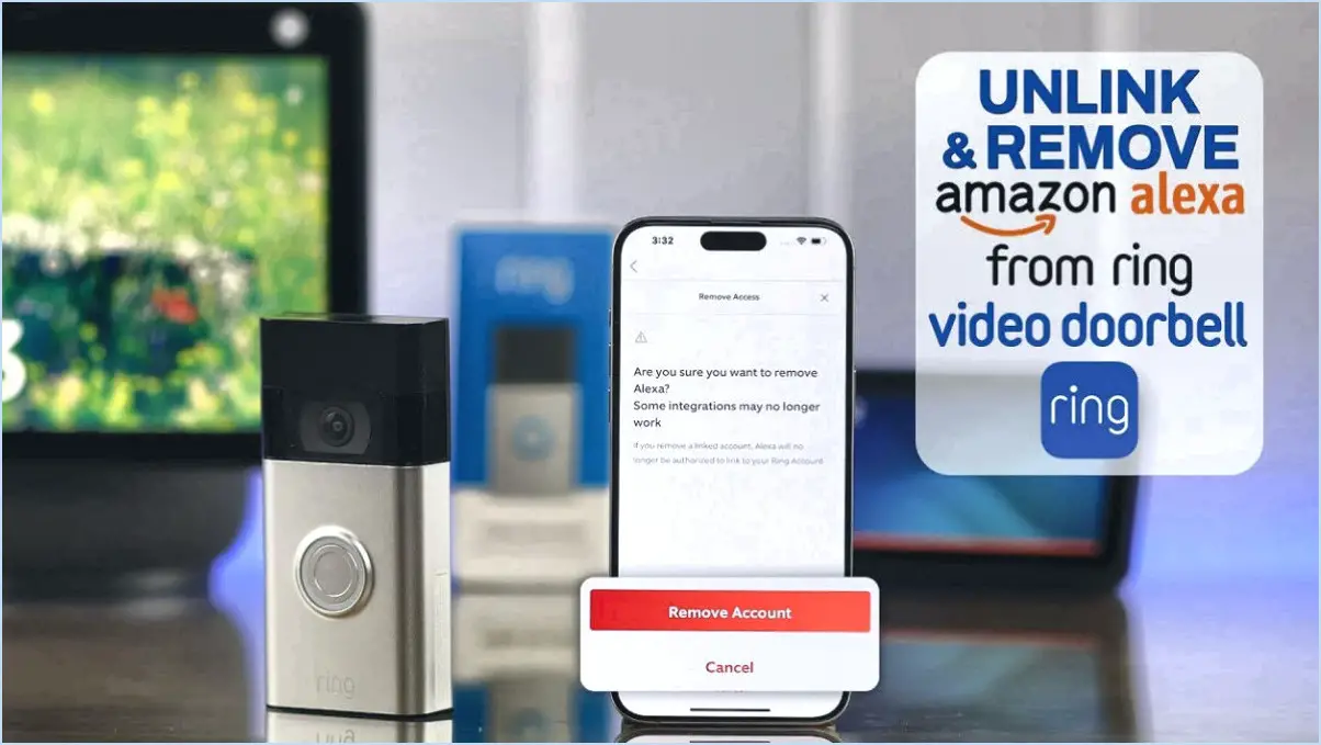 Comment supprimer un appareil de l'application Ring?