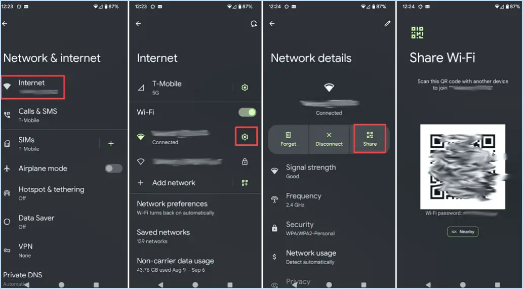 Comment transférer les mots de passe wifi sur un nouvel android?