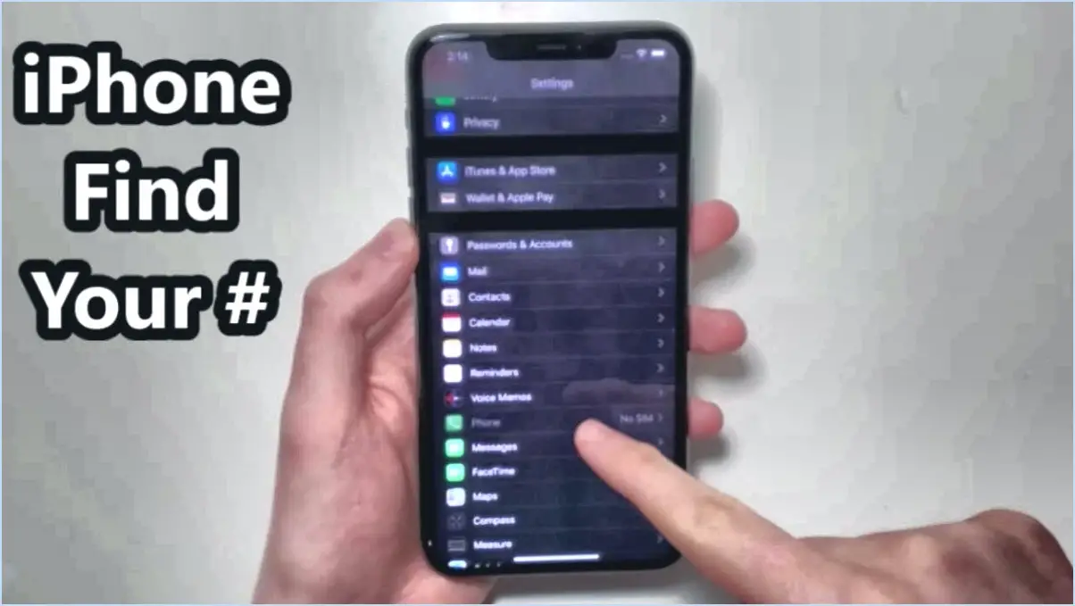Comment trouver son numéro de téléphone sur iphone?