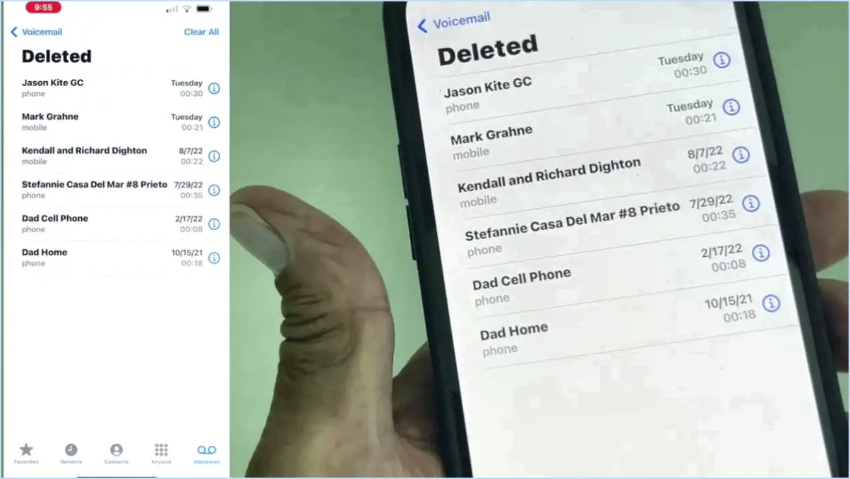 Comment vider ma boîte vocale sur mon iPhone?
