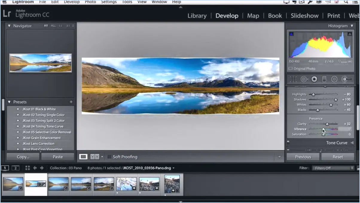 Peut-on assembler des panoramas dans Lightroom?