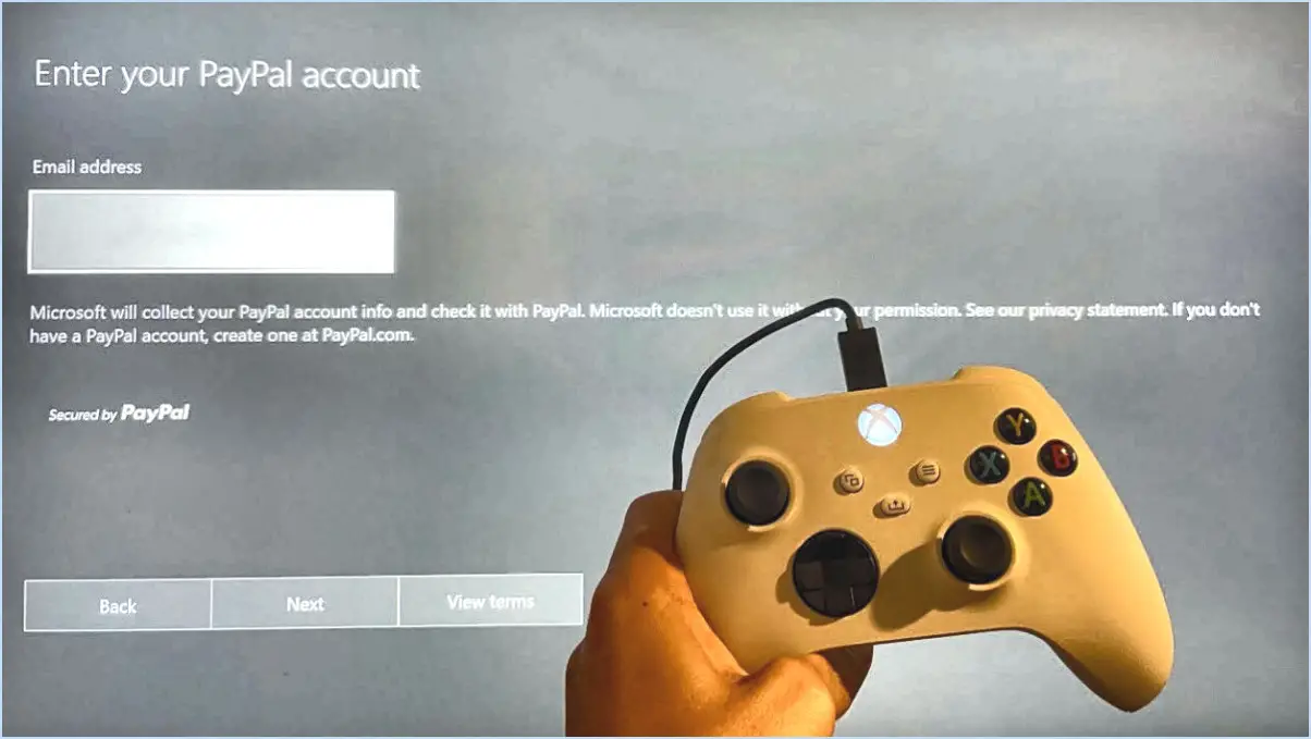 Peut-on utiliser paypal sur xbox?