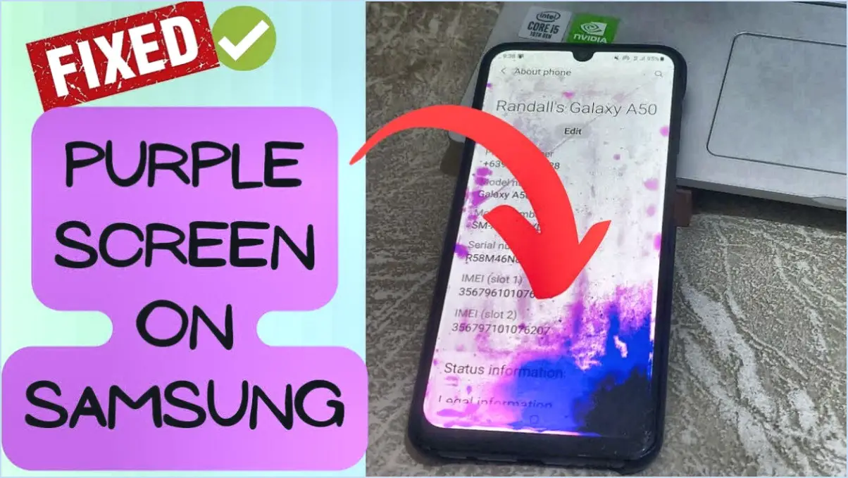 Pourquoi l'écran de mon Android devient-il violet?