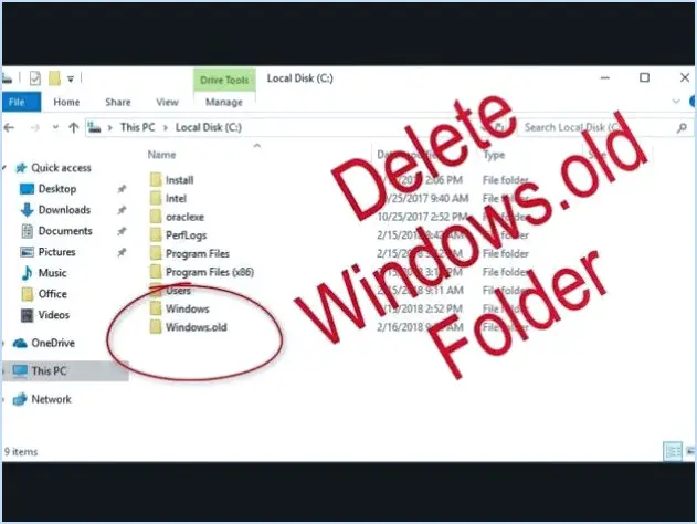 Qu'est-ce que le dossier Windows.old? Peut-on le supprimer?