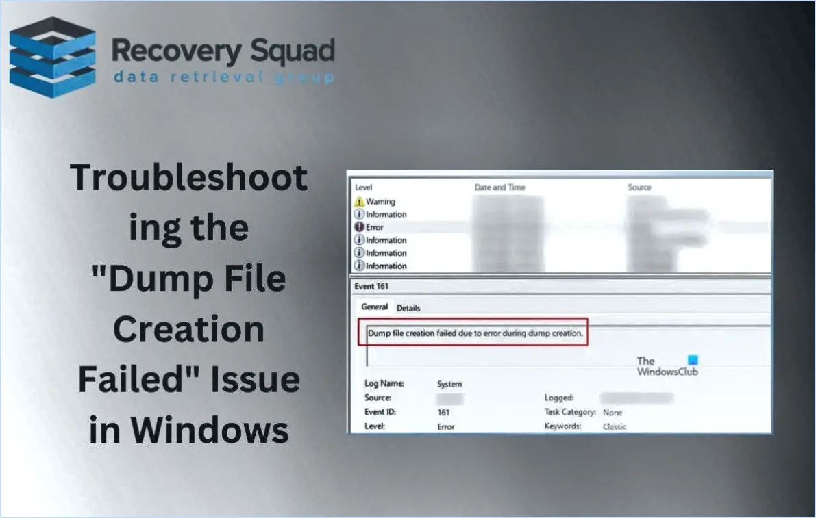 Qu'est-ce qu'un fichier dump dans Windows 7?