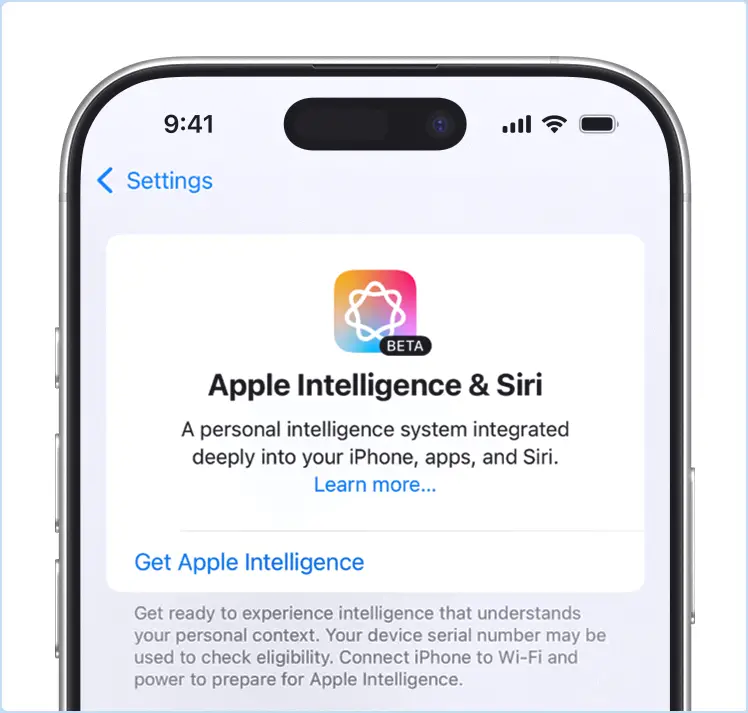 Obtenez une intelligence Apple